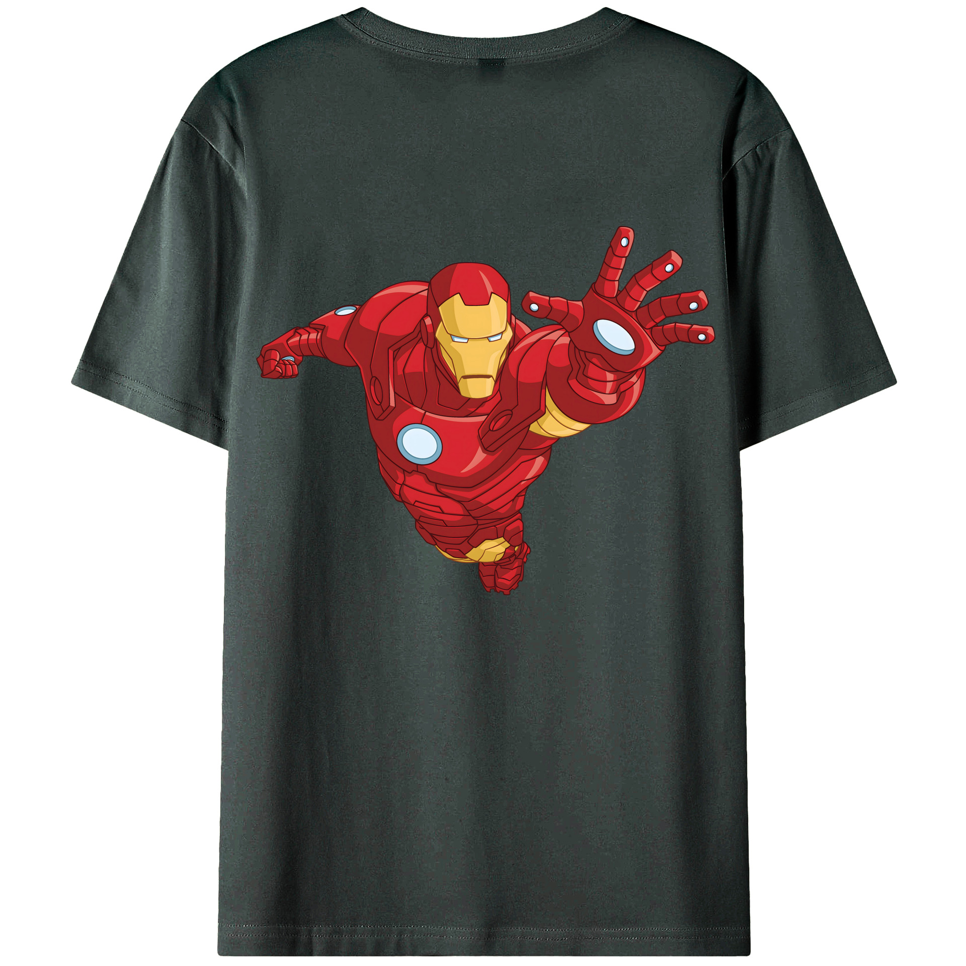 （画像用） アベンジャーズ The Avengers 綿100％ メンズ半袖Tシャツ（バックプリント） 通気性